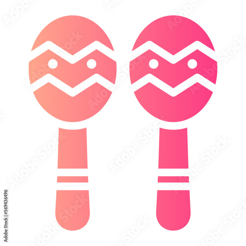maracas gradient icon