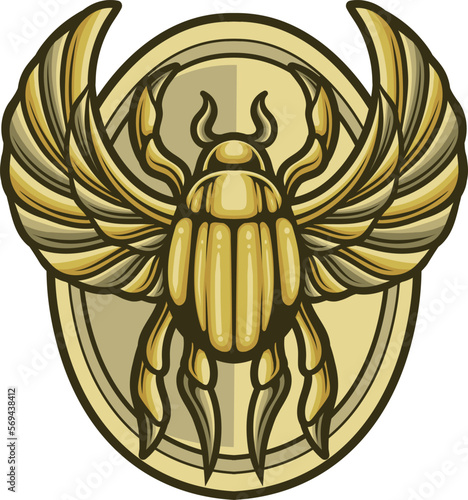 Vector illustration of egyptian logo template