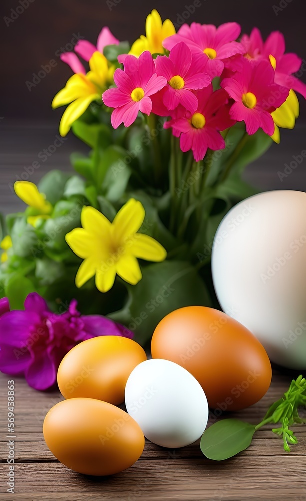 easter eggs with flowers easter eggs with flowers