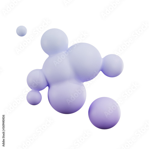 purple lilac white dotted abstract shape 3D Icon