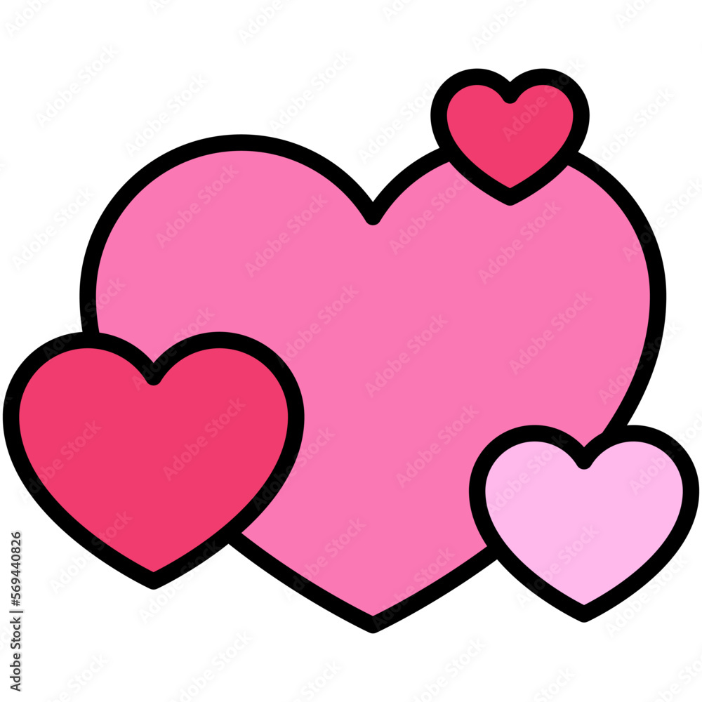 Hearts icon, Love and heart vector Hearts icon, Love and heart vector