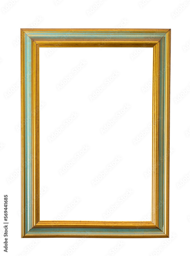 antique gold frame on the white background with clipping path antique gold frame on the white background with clipping path