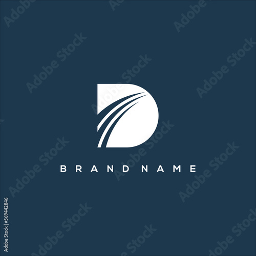 Initial letter D financial Logo Vector Template