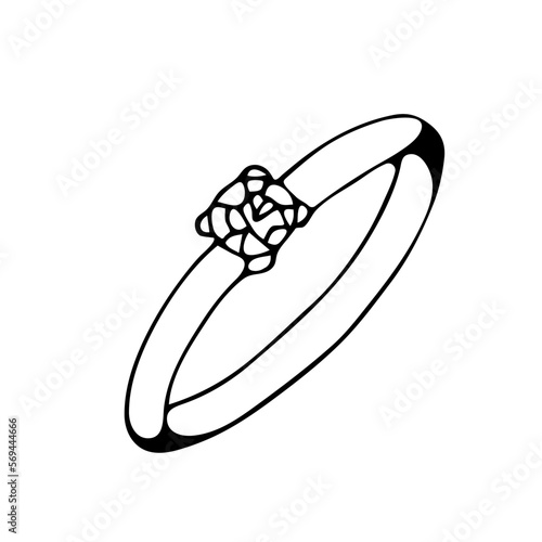 Ring on an isolated white background.