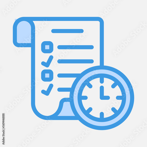 Report icon in blue style, use for website mobile app presentation