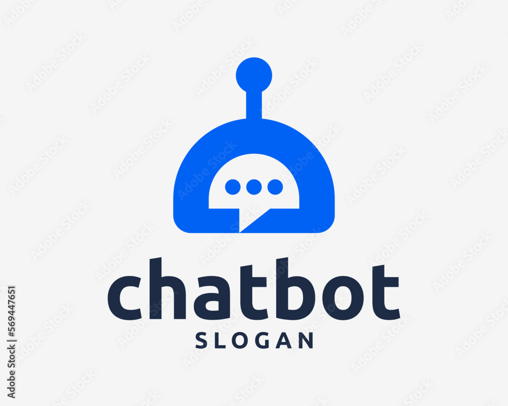 Chat Bot Service Assistant Support Smart AI Talk Message Simple Minimal Modern Vector Logo Design Chat Bot Service Assistant Support Smart AI Talk Message Simple Minimal Modern Vector Logo Design