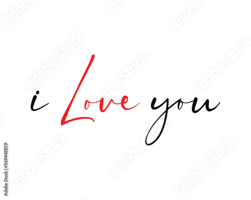 I love you 3 words creative design template elements 