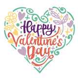 Happy valentine day vector illustration