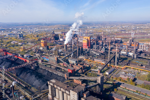 Metallurgical plant and industrial zone. Above view © ArtEvent ET