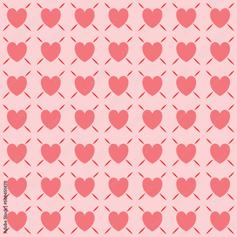 Heart Seamless pattern vector. valentine patterns