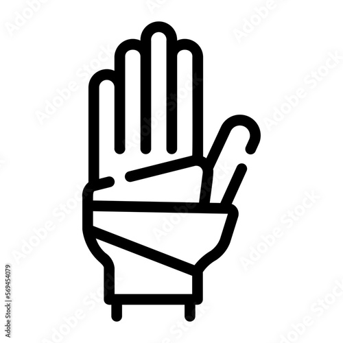 bandage line icon