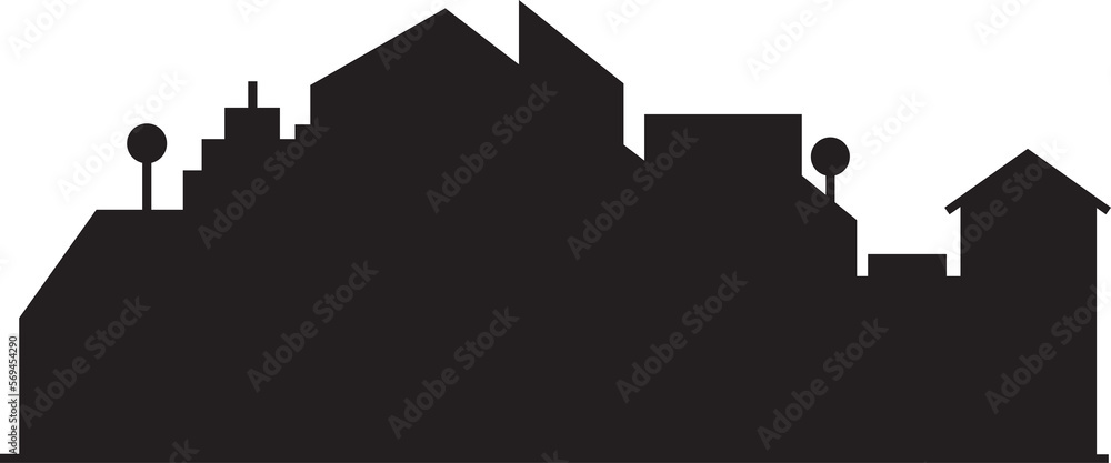 silhouette city skyline and skyscraper illustration silhouette city skyline and skyscraper illustration