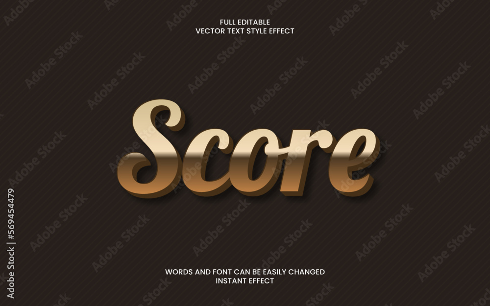 Score Text Effect Score Text Effect