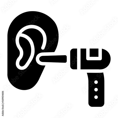 otoscope glyph icon