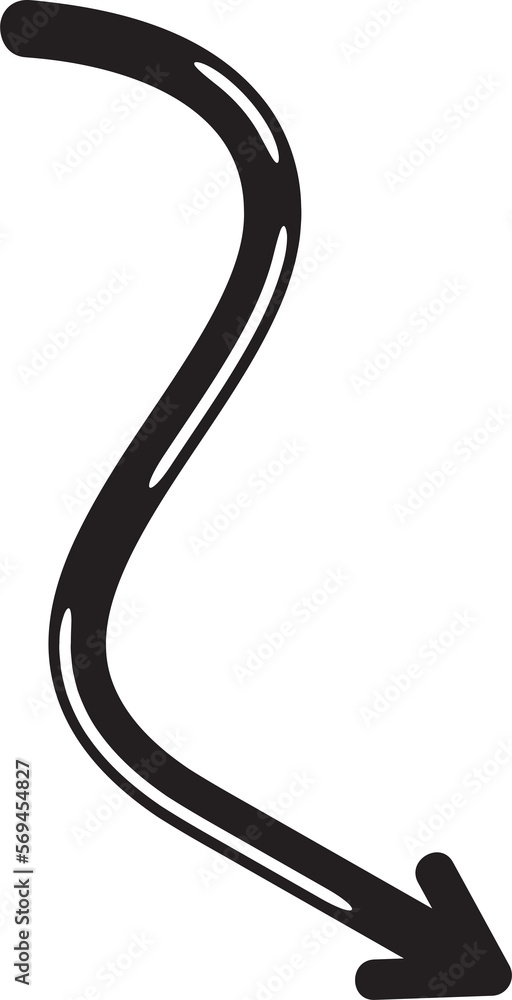 doodle arrow symbol illustration
