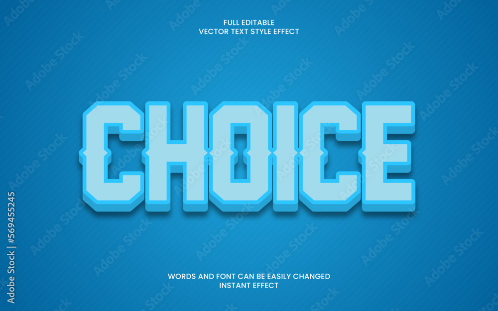 Choice Text Effect 