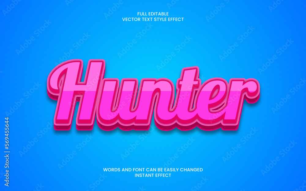 Obraz premium Hunter Text Effect 