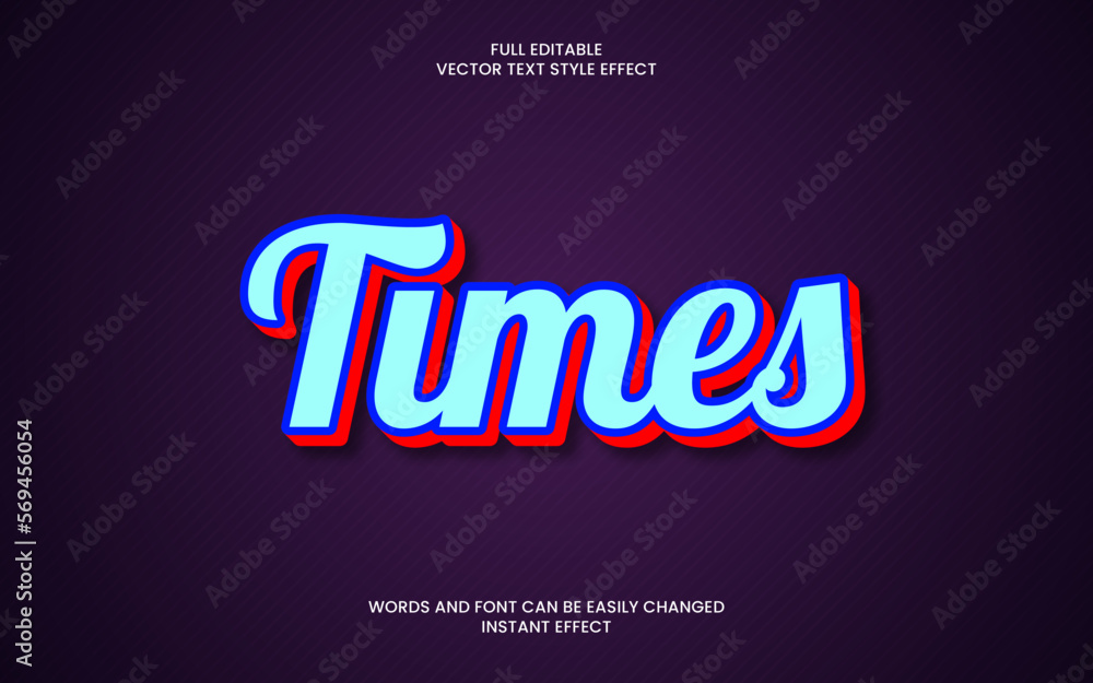 Obraz premium Times Text Effect 