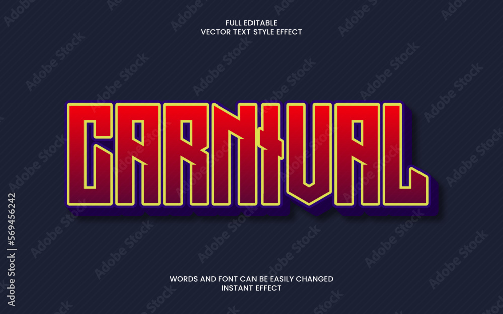 Obraz premium Carnival Text Effect 
