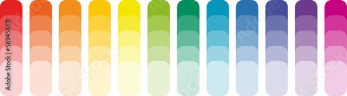 Color scheme, harmonious color palette. Vector, cartoon illustration. Vector.