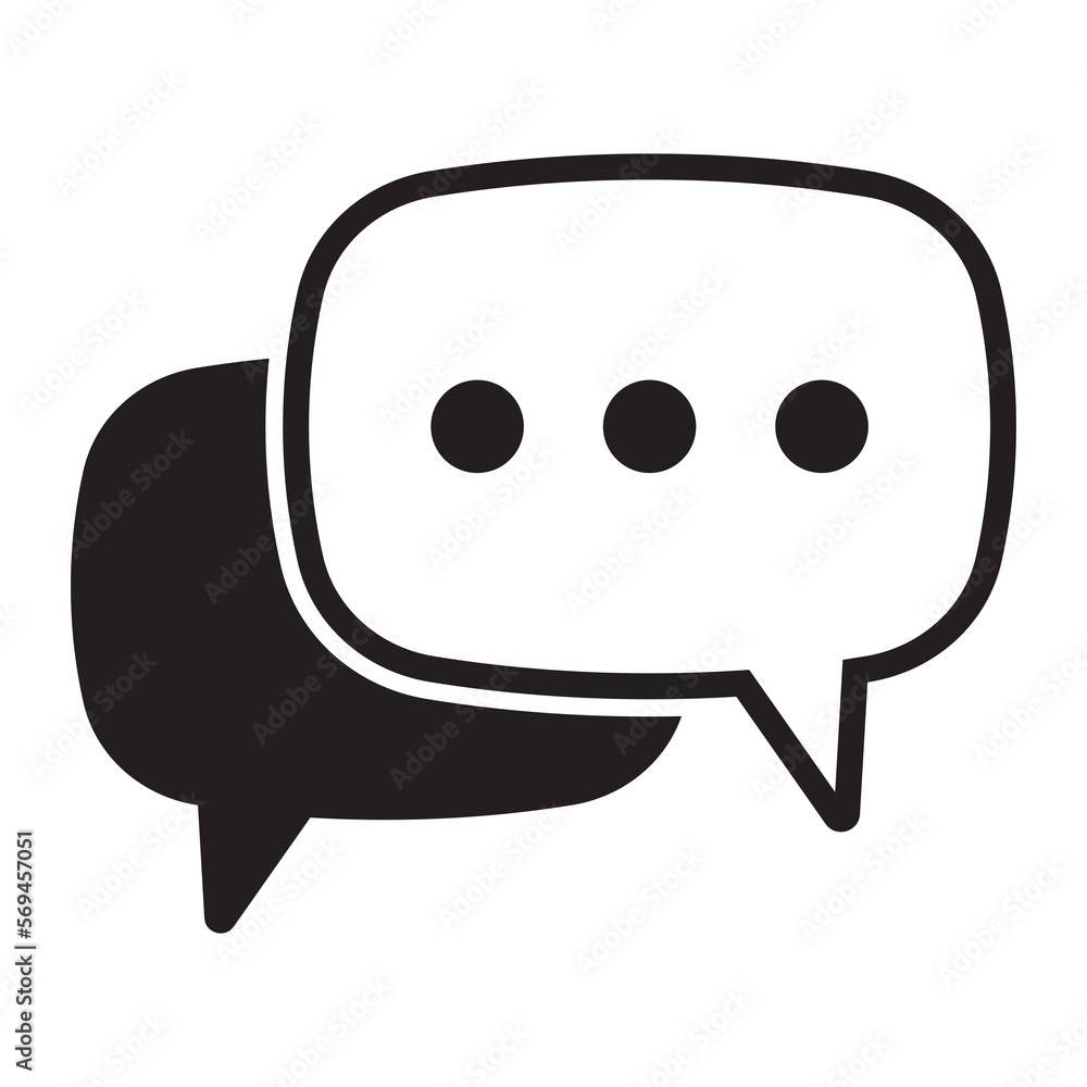 Chat icon vector isolated element. Talk bubble speech sign. Blank bubble vector icon. Message vector icon. Chat icon vector isolated element. Talk bubble speech sign. Blank bubble vector icon. Message vector icon.