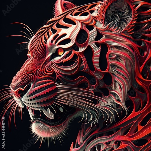 Tiger pattern  neon