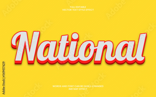 National Text effect 