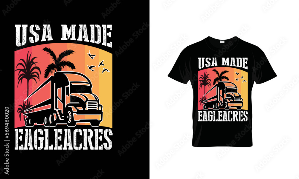 Usa Made Eagleacres Vector t-Shirt Design. 