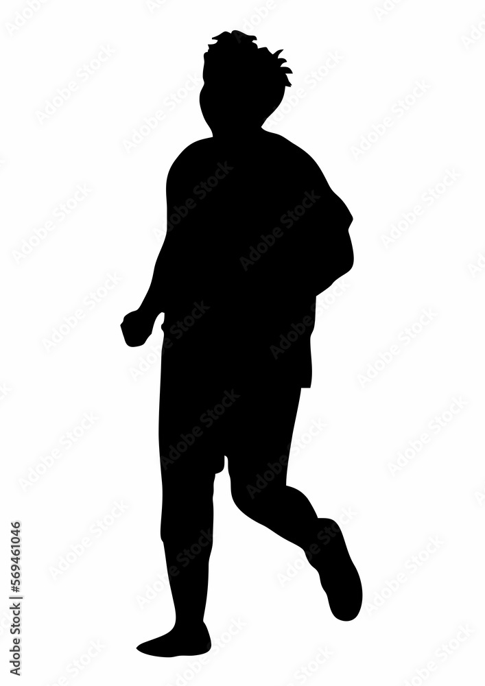 silhouette of a child playing