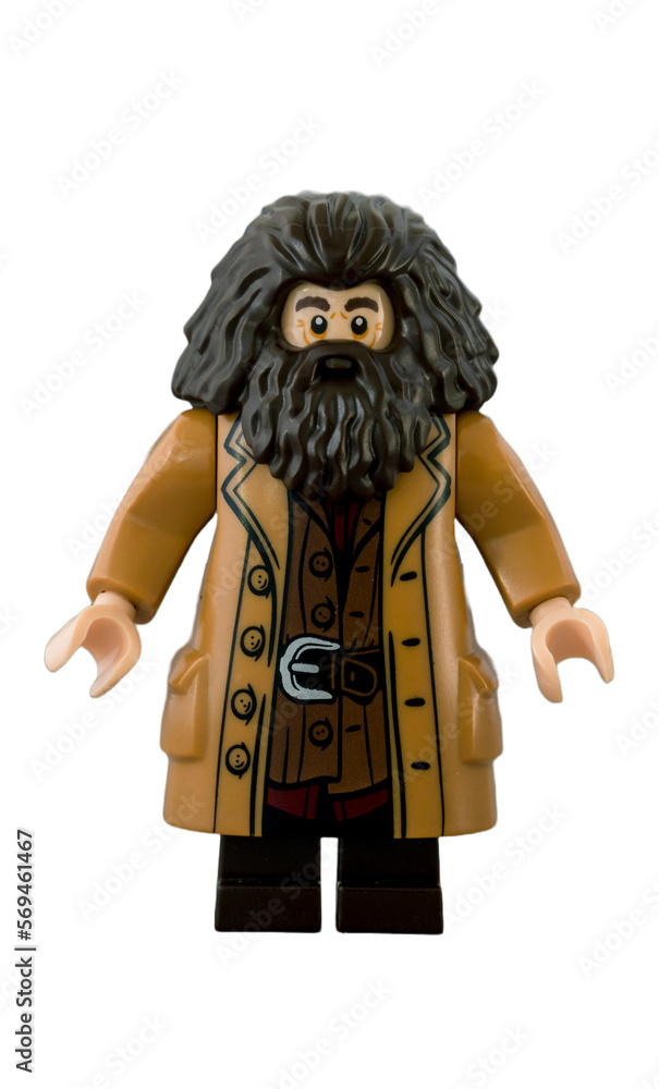 Naklejka premium Dortmund - Deutschland 8. Februar 2023 Lego Minifigur Hagrid aus Harry Potter