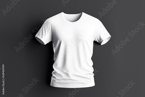 Front view of shirt with round neck mockup
