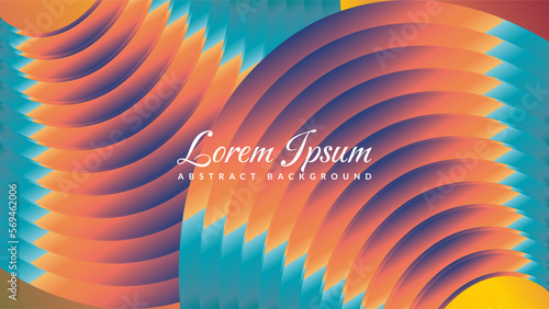 retro curved layer with multicolor gradient . abstract background design template