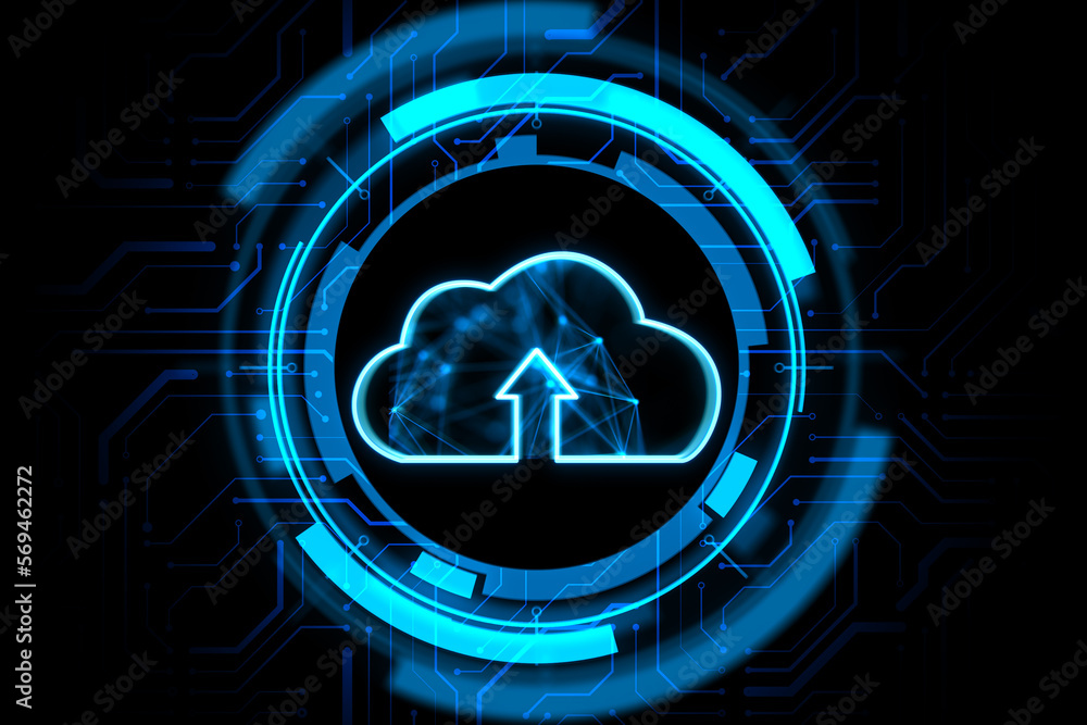 Cloud computing and modern business technology concept with digital ...