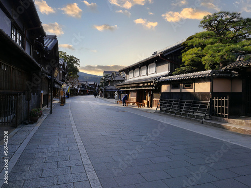 伊勢の街並み、日本の古い街