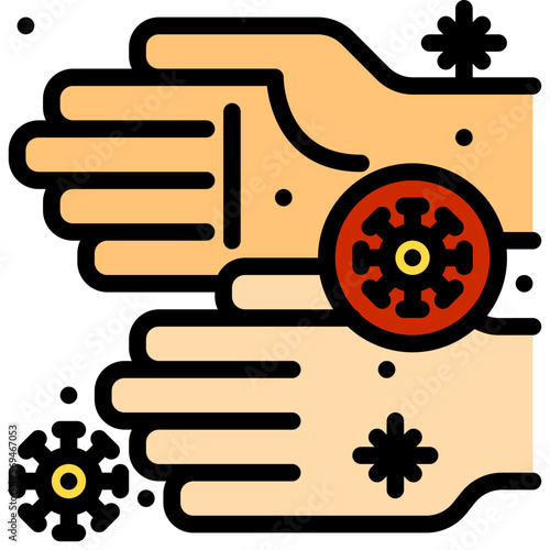 hand filled outline icon