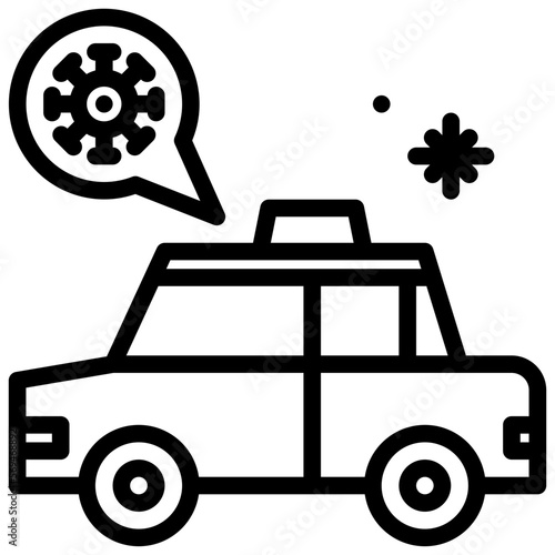 Taxi outline icon
