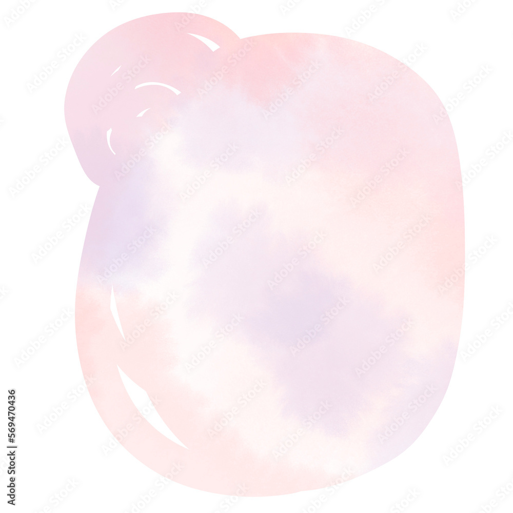 Speech Bubble Pink Watercolor