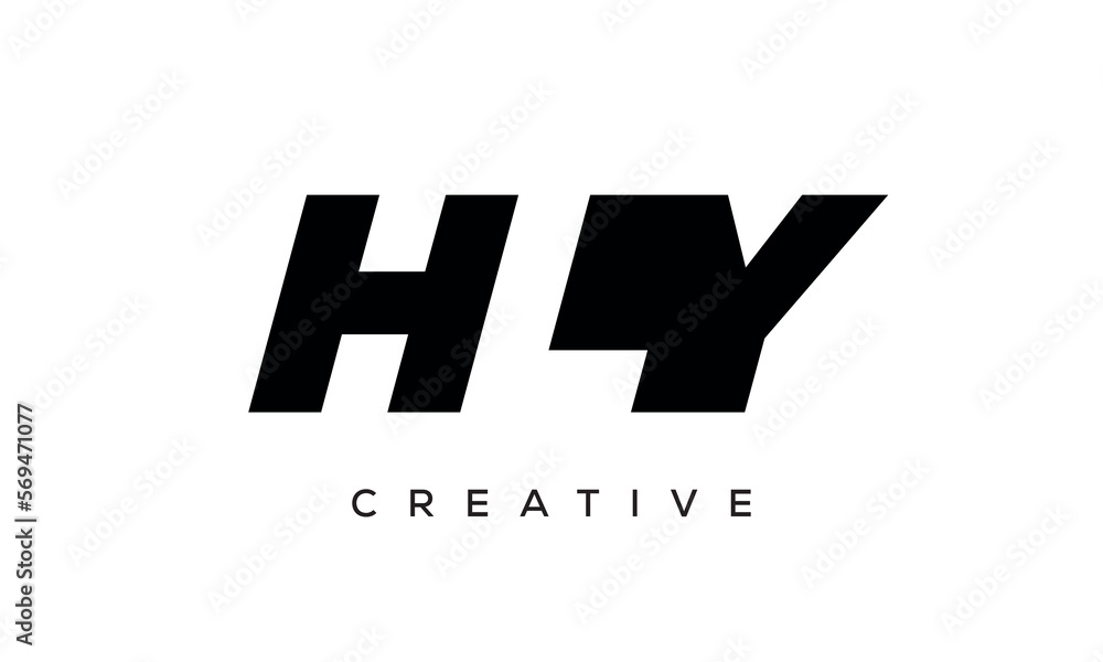 HLU letters negative space logo design. creative typography monogram vector