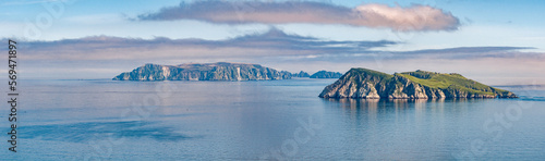 View of the Semidi Islands, Gulf of Alaska, USA