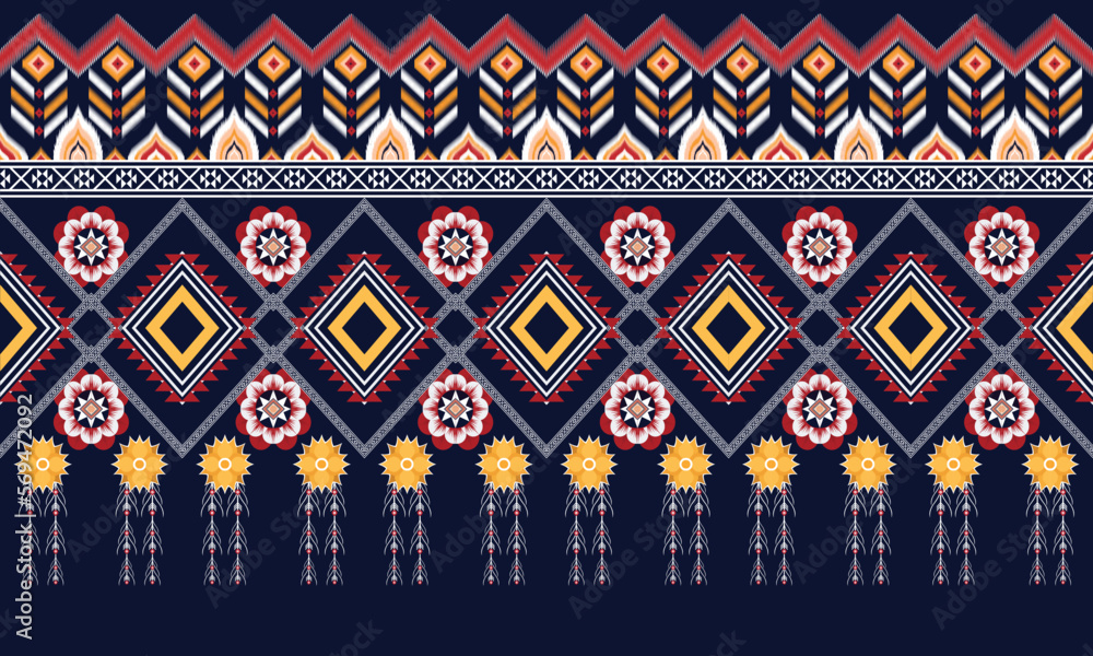 Geometric ethnic pattern vector background. seamless pattern traditional,Design for background, wallpaper, Batik, fabric, carpet, clothing, wrapping, and textile. Colorful ethnic pattern Geometric ethnic pattern vector background. seamless pattern traditional,Design for background, wallpaper, Batik, fabric, carpet, clothing, wrapping, and textile. Colorful ethnic pattern