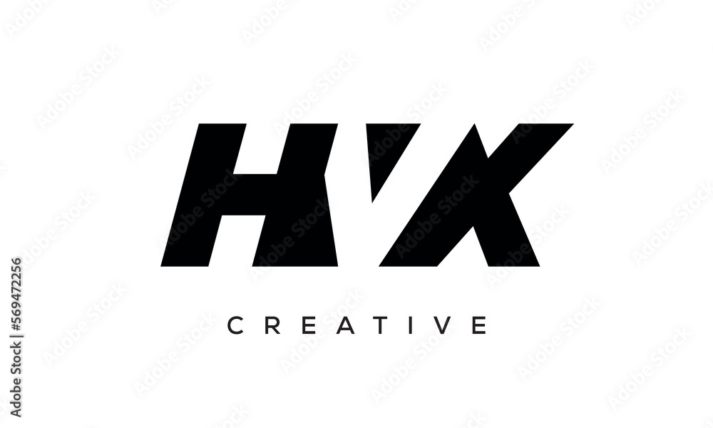 HVX letters negative space logo design. creative typography monogram vector HVX letters negative space logo design. creative typography monogram vector