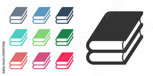 Black Book icon isolated on white background. Set icons colorful. Vector