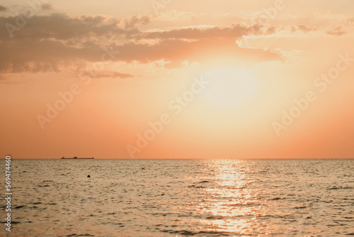 sunset over the sea