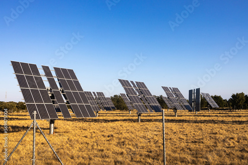 Solar panels in a countryside