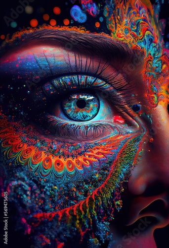 A Colorful Perspective of the Eye. Generative ai