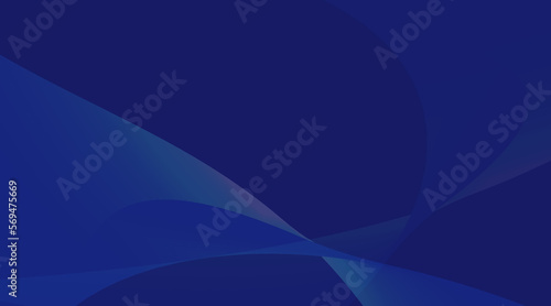 Soft gradients of the abstract background. Beautiful modern curved dark blue graphics.