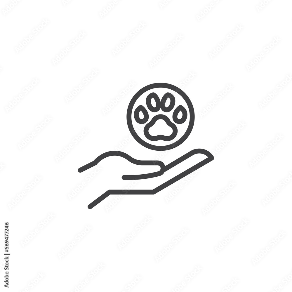 Obraz premium Pet care line icon
