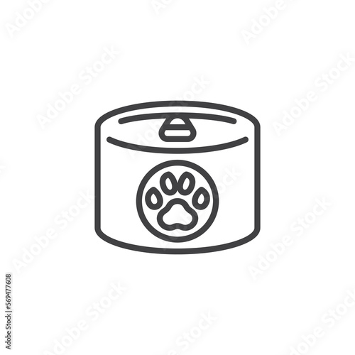 Canned dog food line icon