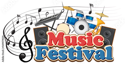 Music festival text banner design