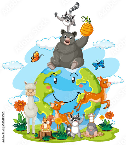 Animals on the planet earth